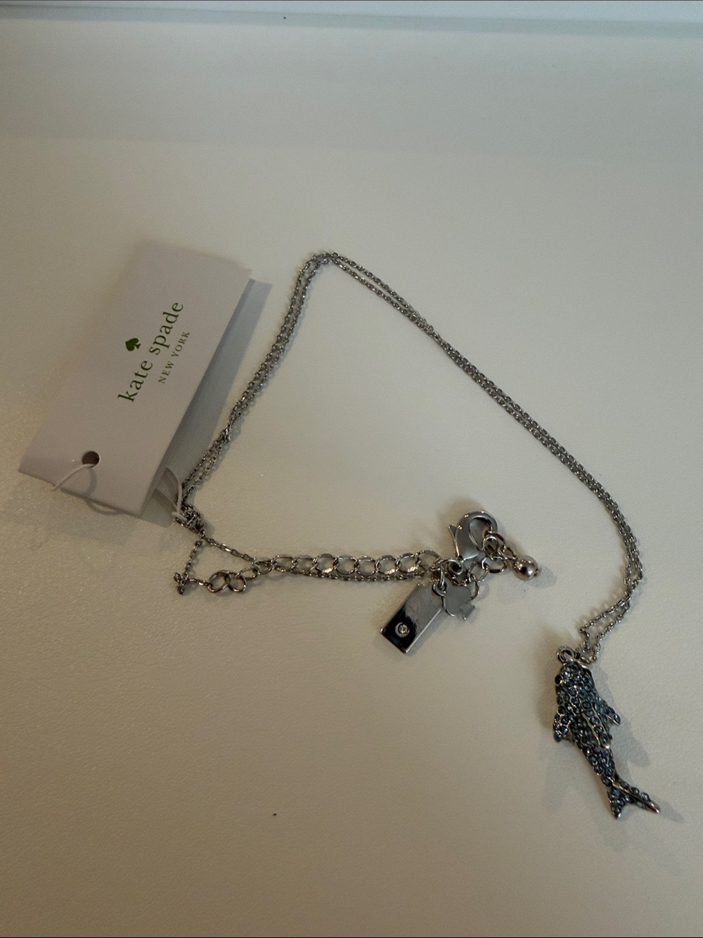 Kate spade Navy Crystal dolphins Necklace